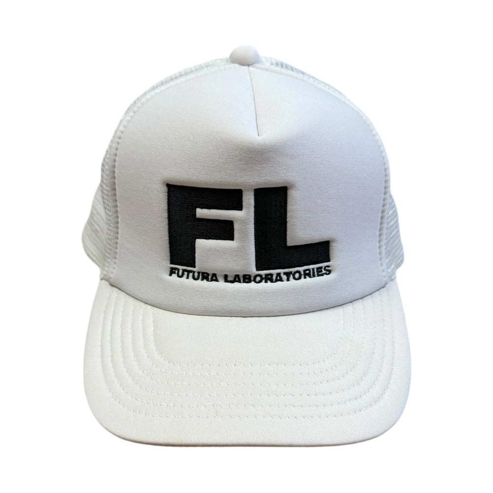 Futura Trucker Hat Mens OS White Good 90s Futura Laboratories Snapback